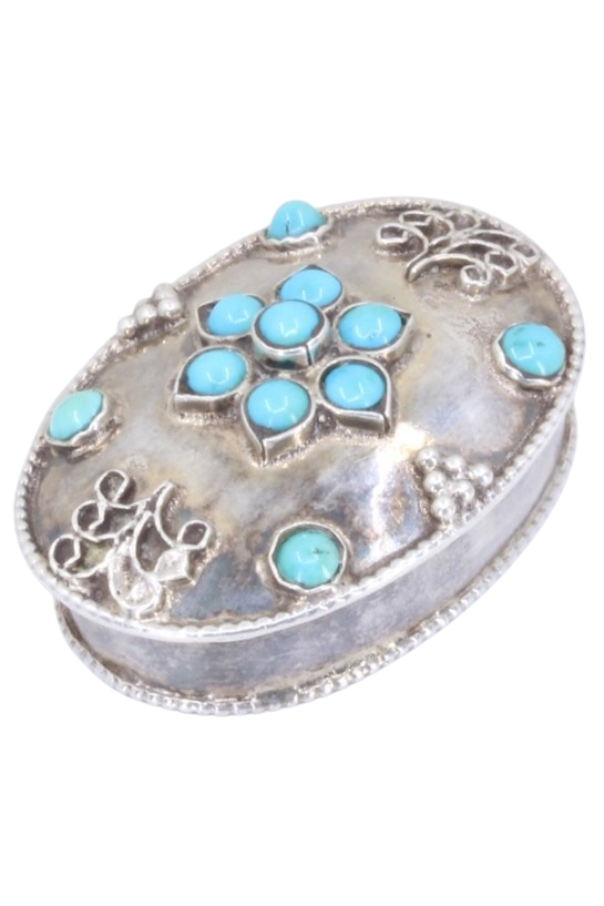 BOITE TURQUOISE XS ARGENT