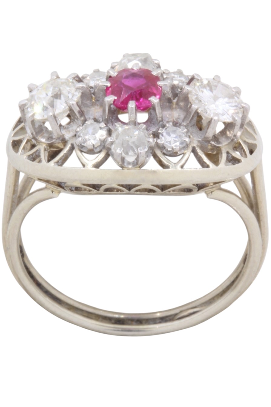 BAGUE DIAMANTS RUBIS