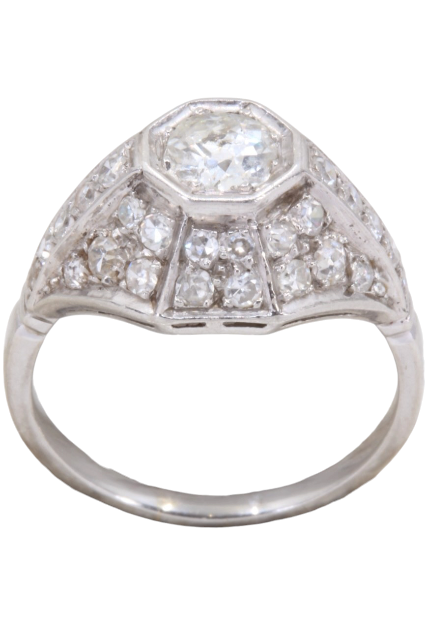 BAGUE DOME  ART DECO DIAMANTS
