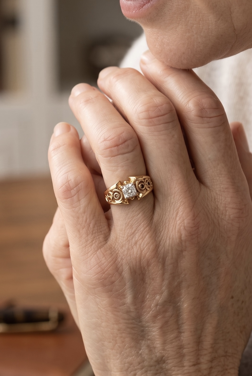 BAGUE DIAMANT 1950'
