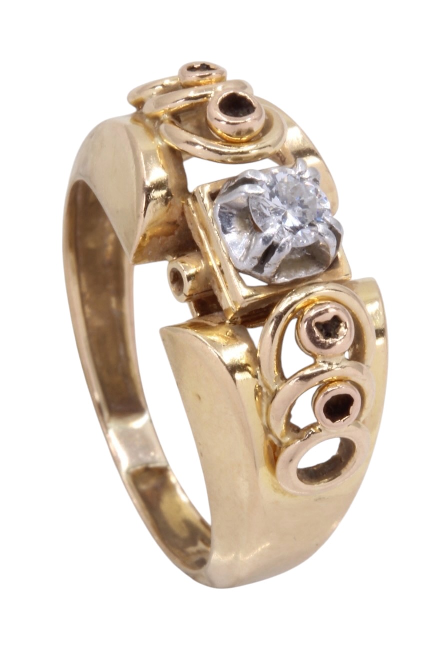 BAGUE DIAMANT 1950'