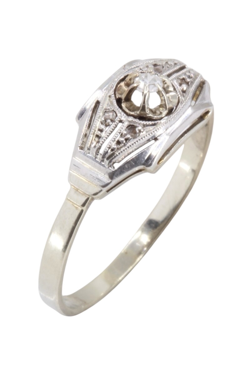 BAGUE ART DECO DIAMANT