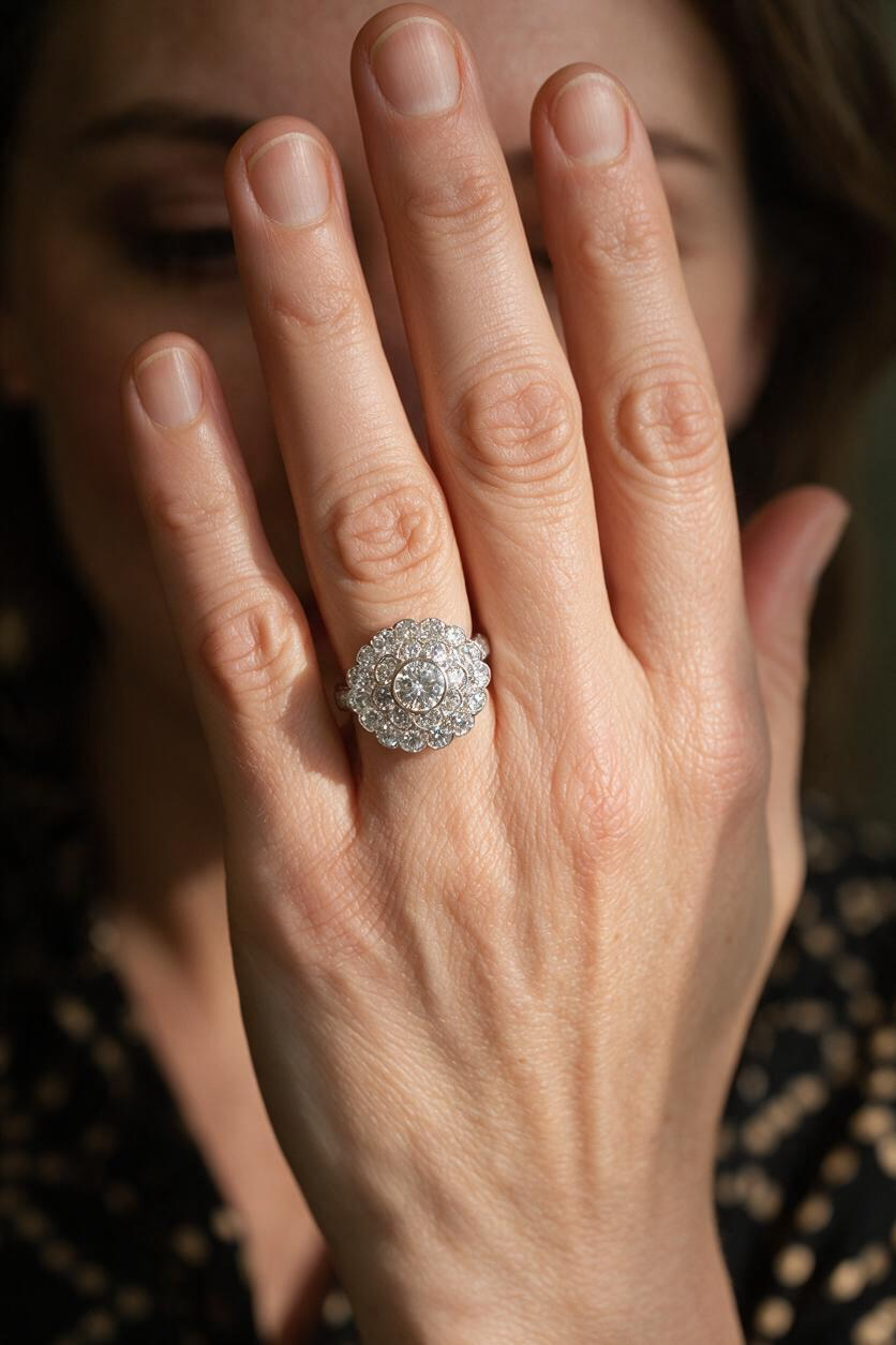 BAGUE FLEUR DIAMANTS