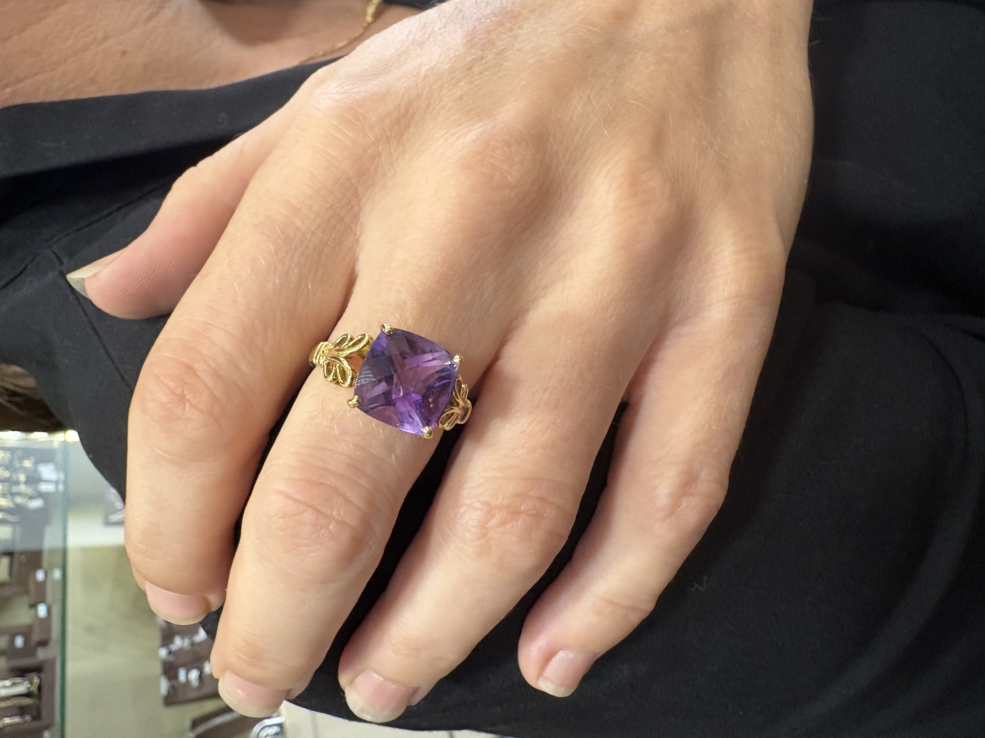 BAGUE MODERNE AMÉTHYSTE