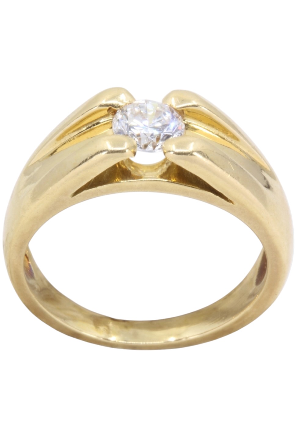 BAGUE JONC SOLITAIRE DIAMANT