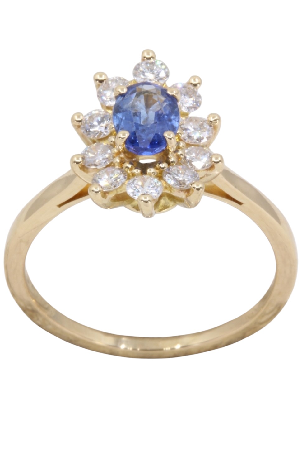 BAGUE MARGUERITE SAPHIR ET DIAMANTS
