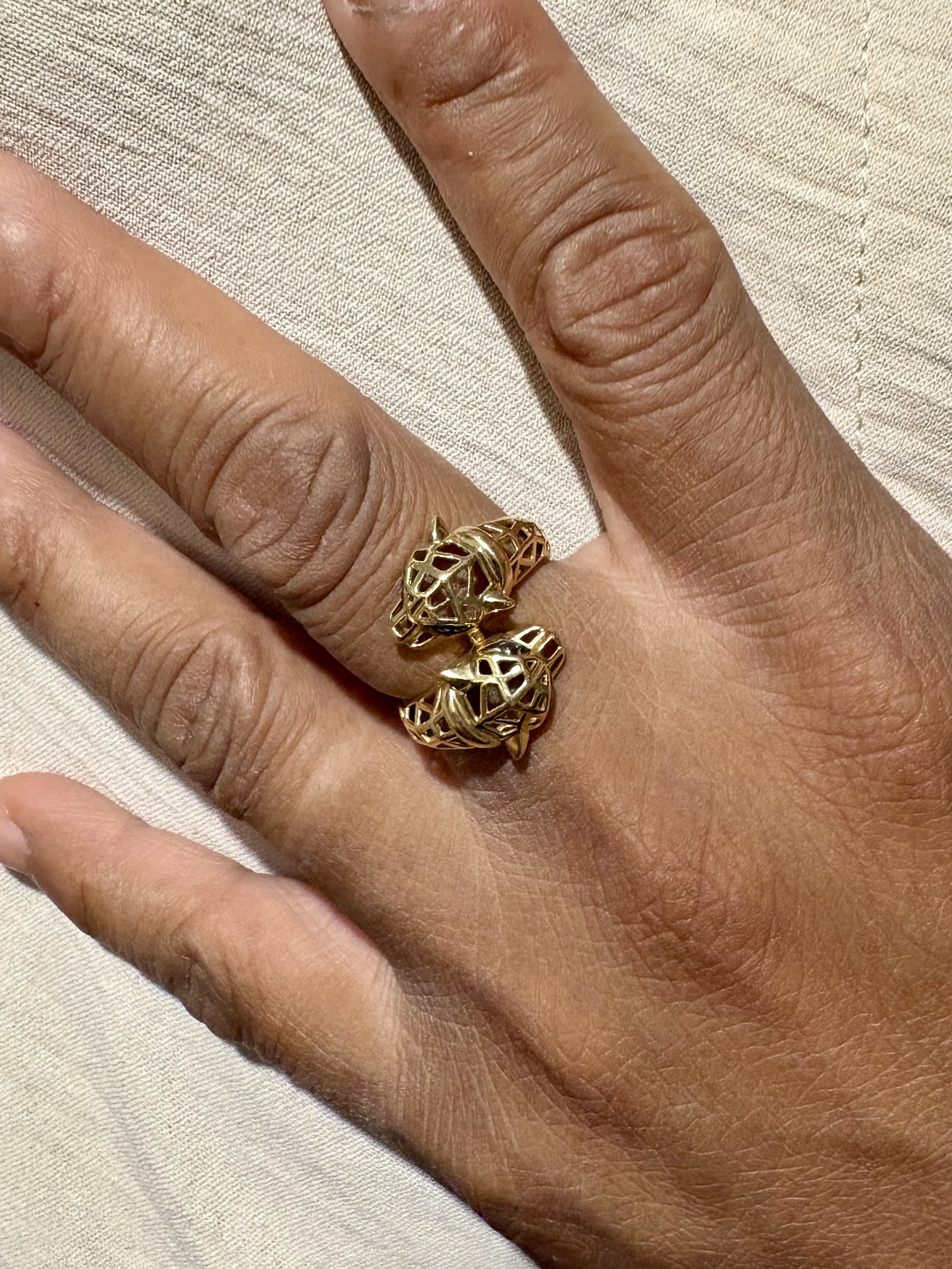 BAGUE MODERNE PANTHÈRES