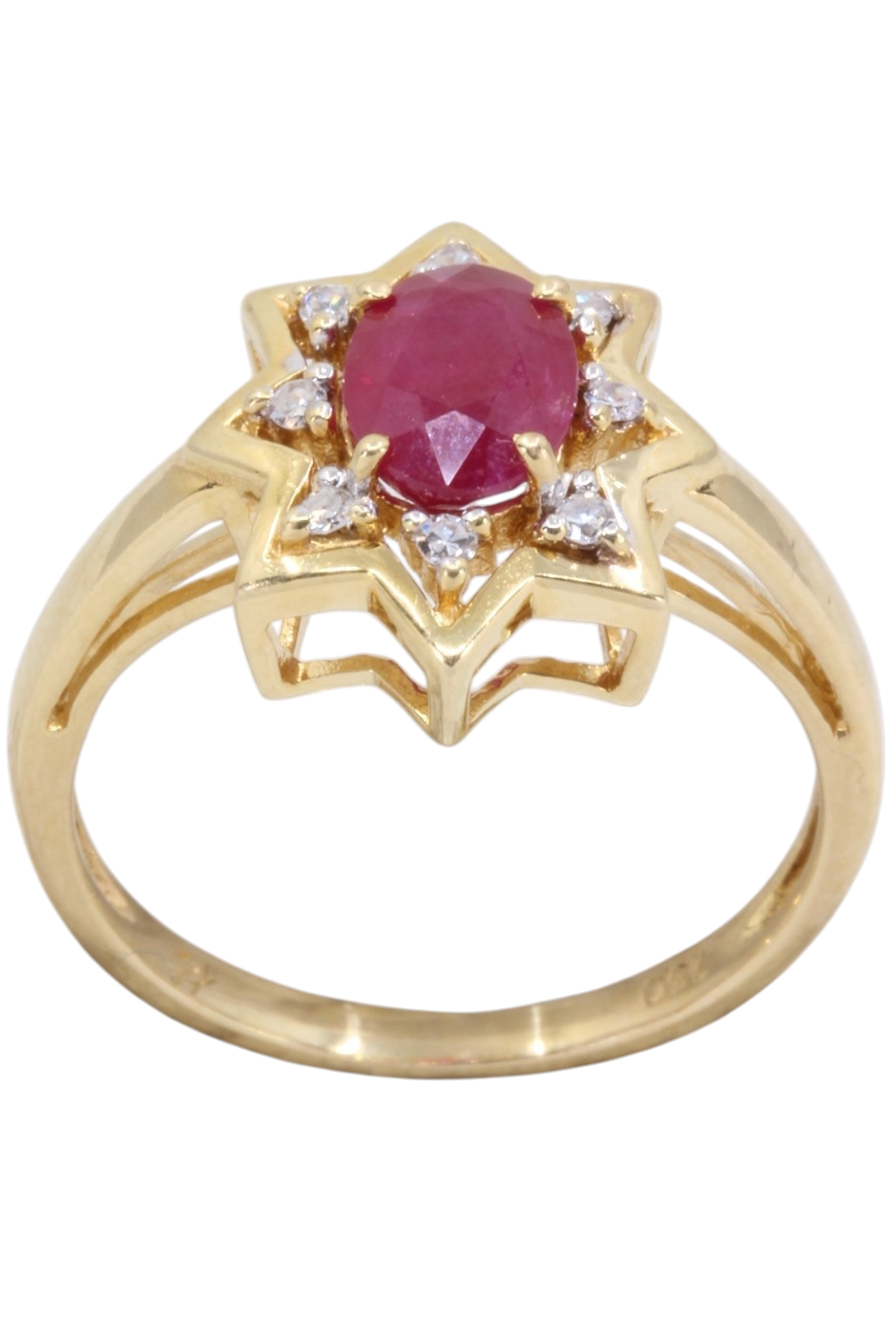 BAGUE RUBIS ET DIAMANTS