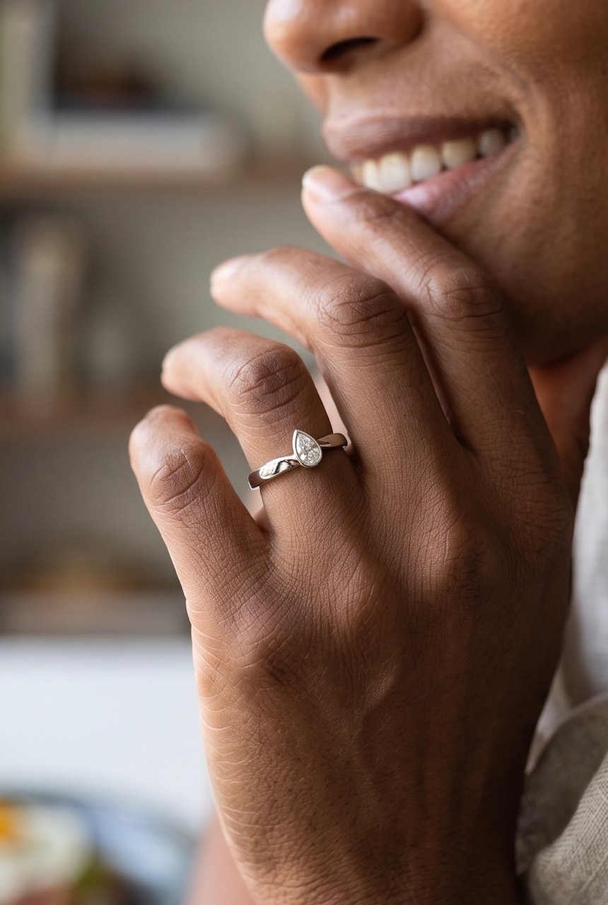 SOLITAIRE DIAMANT POIRE