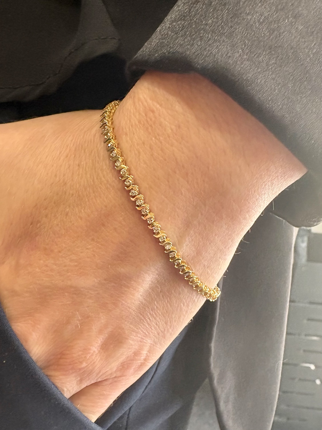 BRACELET LIGNE DIAMANTS