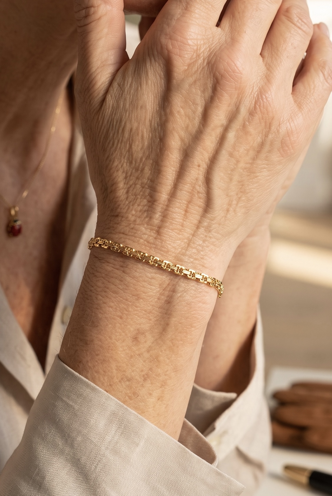 BRACELET MAILLE FORCAT RONDE DOUBLE