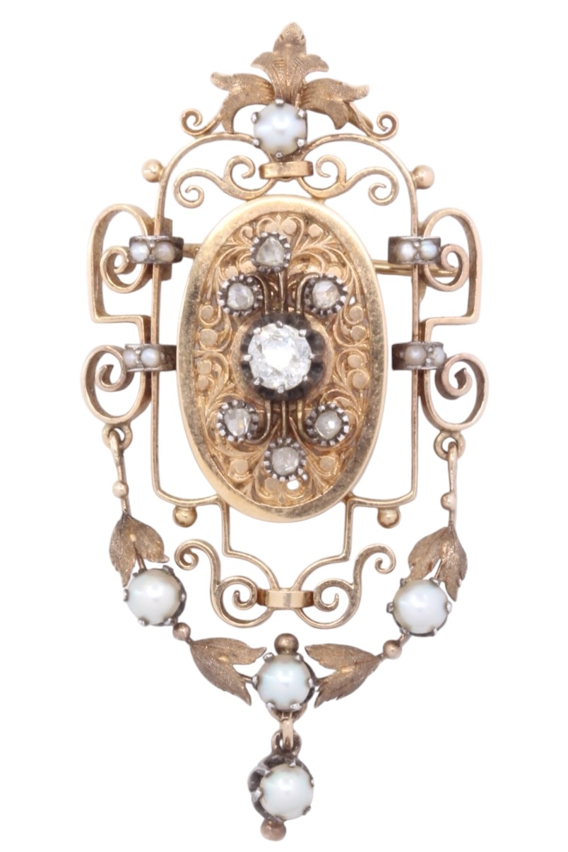 BROCHE ANCIENNE DIAMANTS