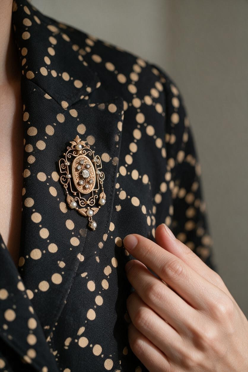BROCHE ANCIENNE DIAMANTS