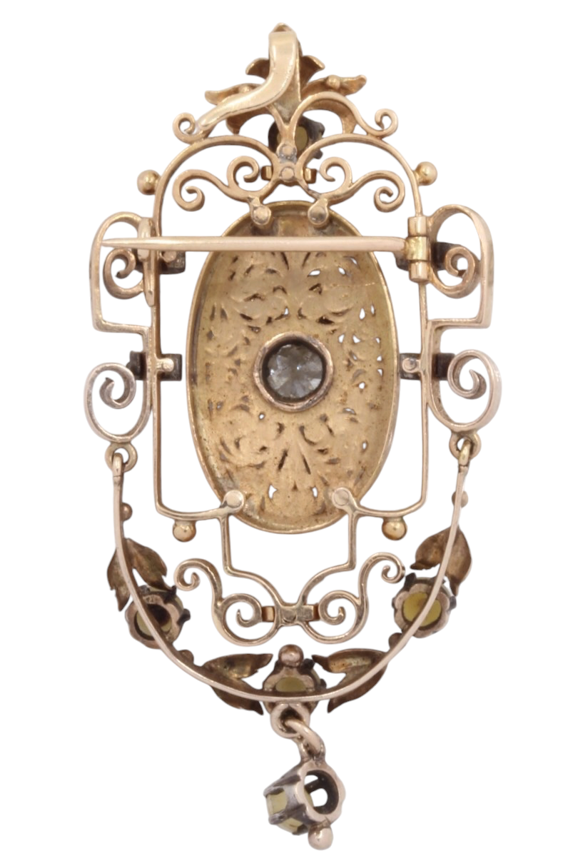 BROCHE ANCIENNE DIAMANTS