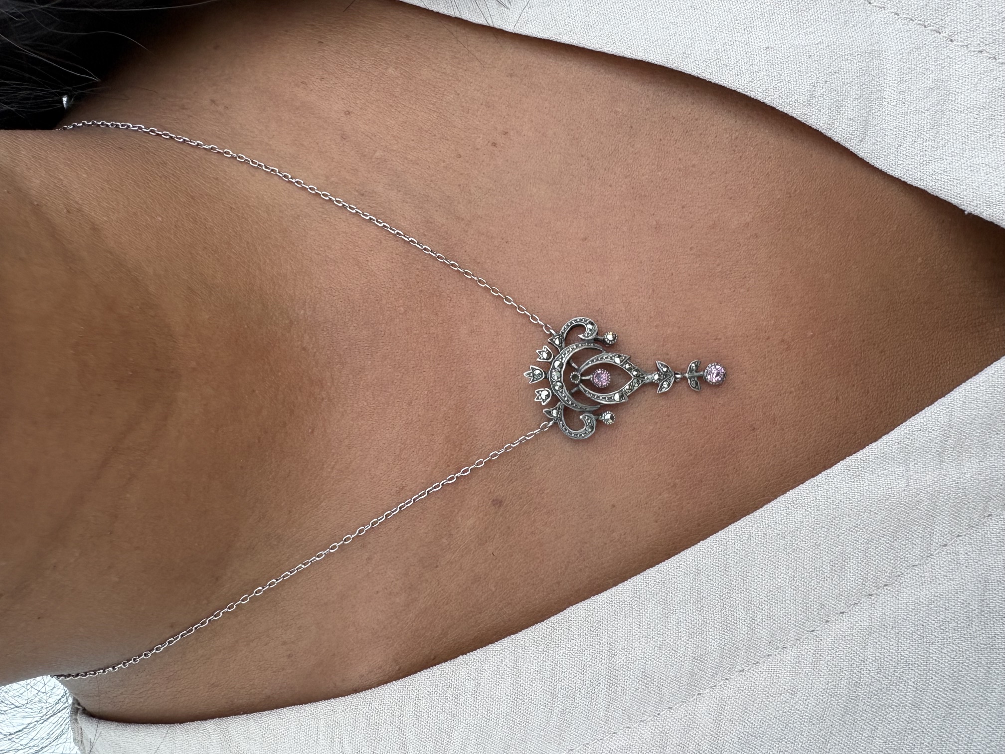 COLLIER ART-NOUVEAU ARGENT
