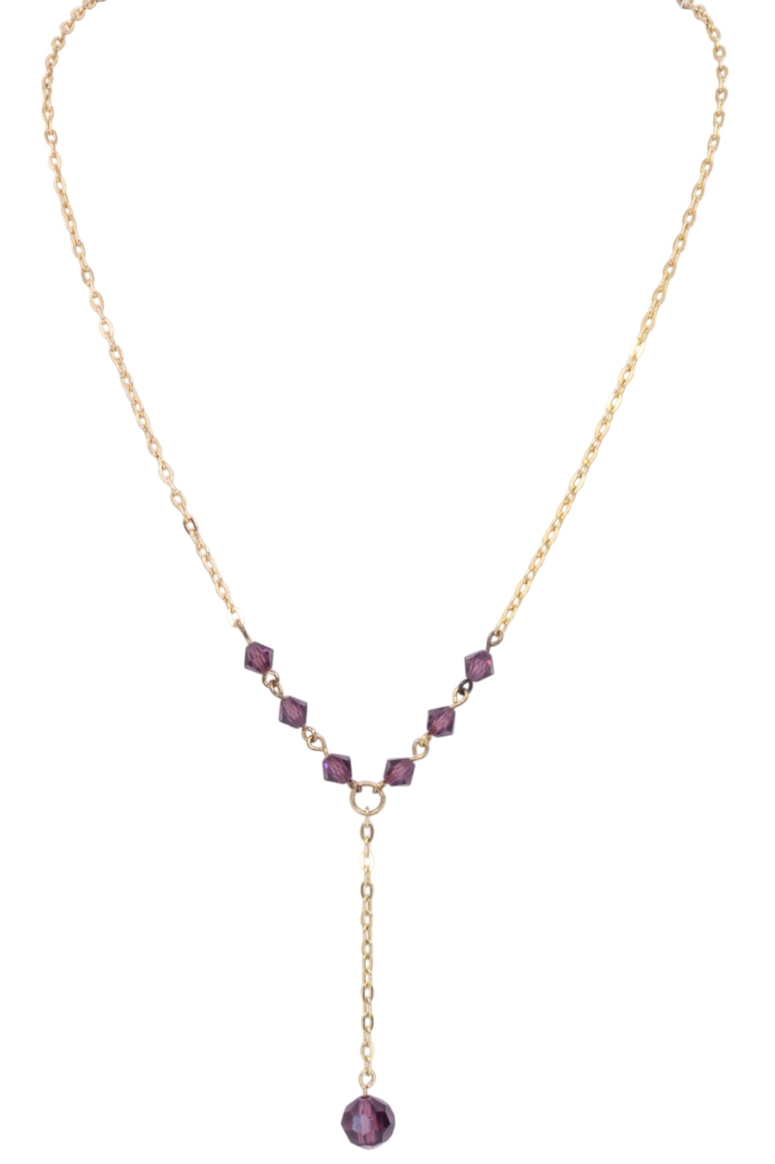 COLLER CENTRE PERLES FACETTEES