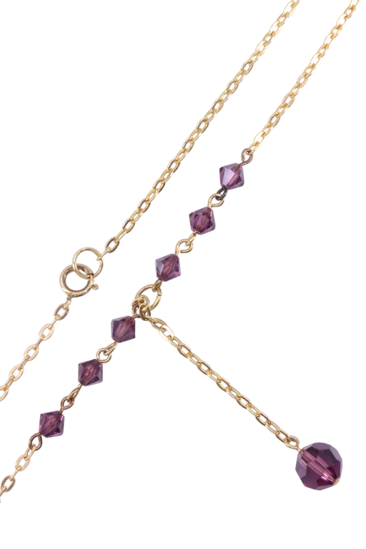 COLLER CENTRE PERLES FACETTEES