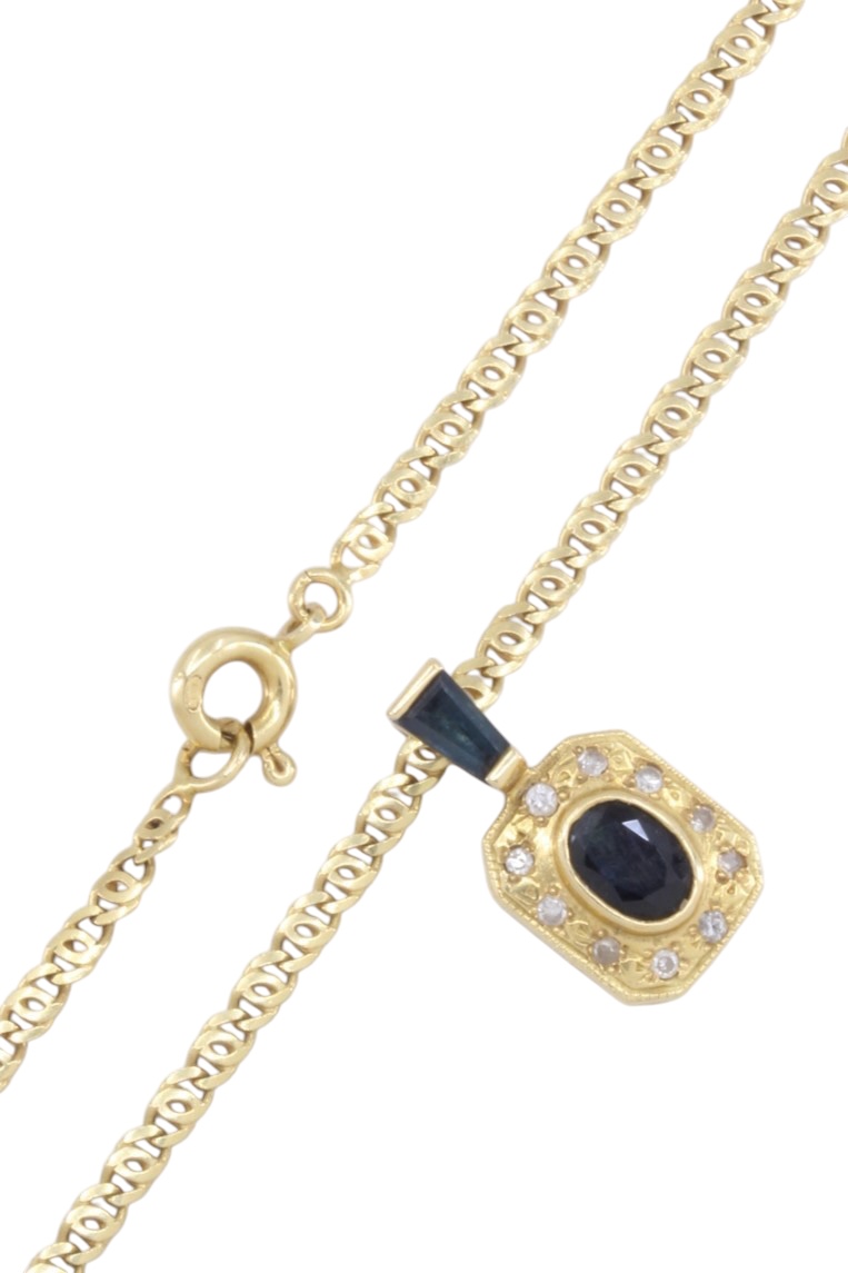 COLLIER MODERNE SAPHIRS ET DIAMANTS