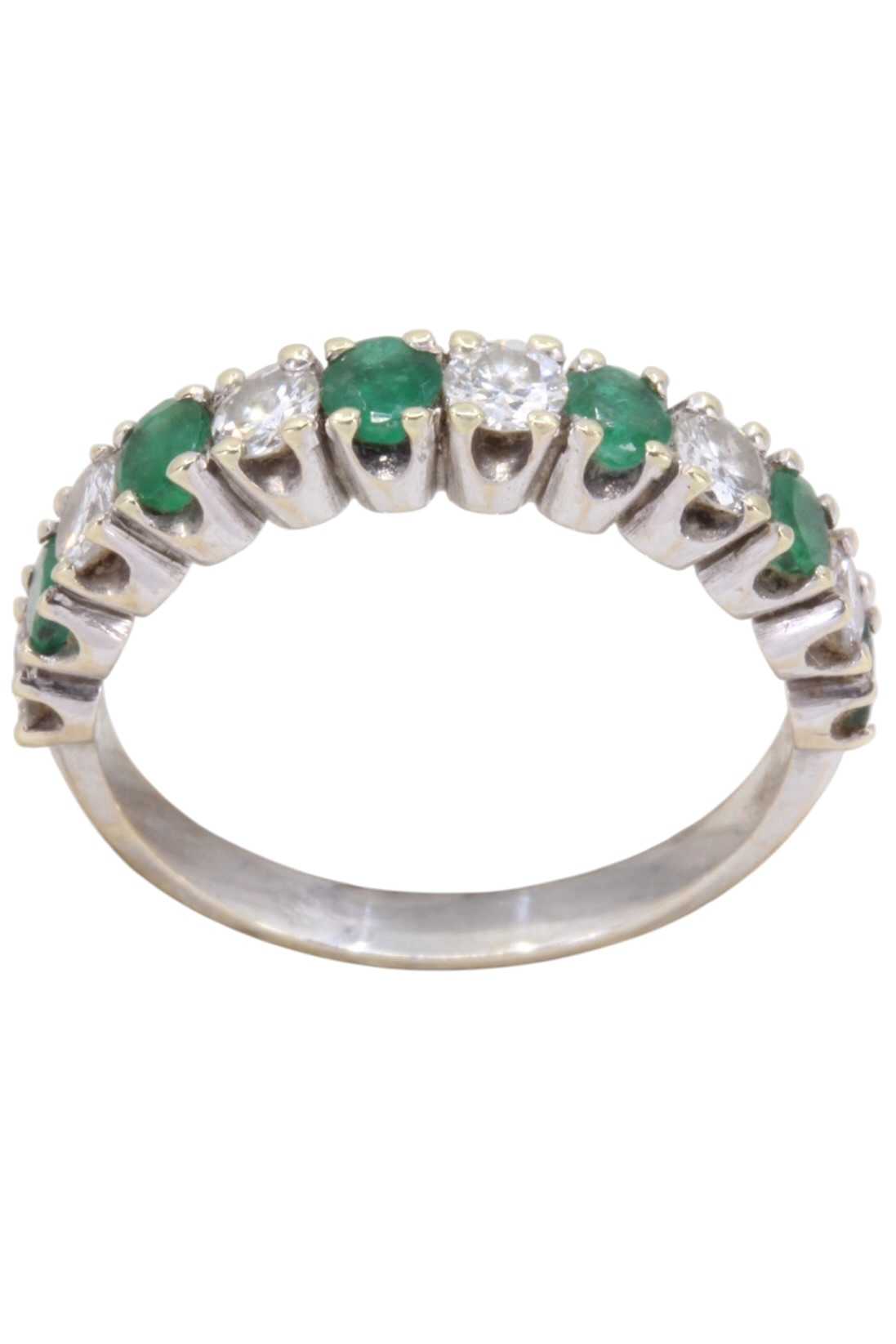 DEMI-ALLIANCE ÉMERAUDES ET DIAMANTS