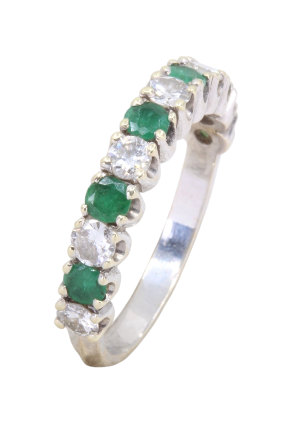 DEMI-ALLIANCE ÉMERAUDES ET DIAMANTS