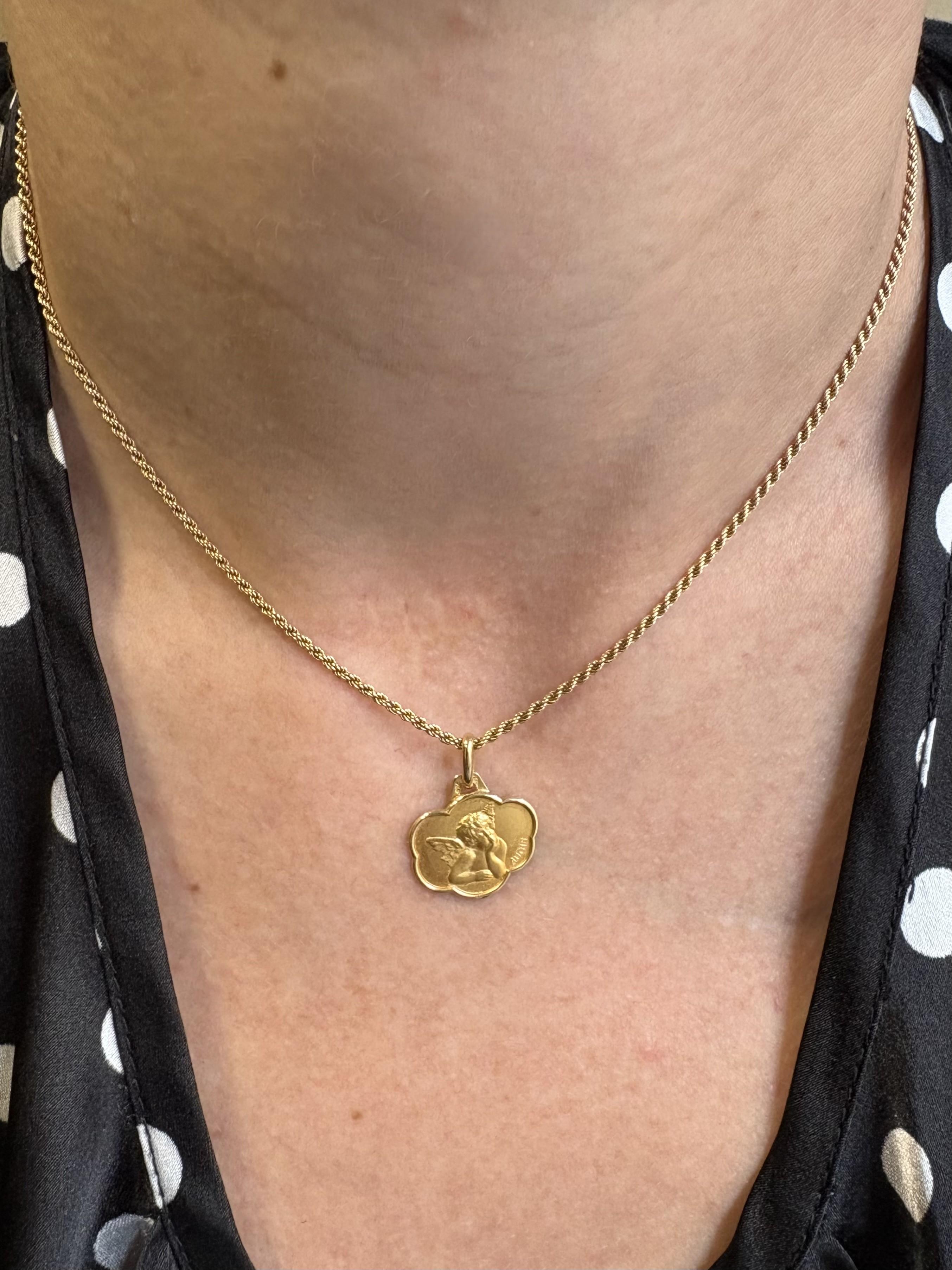 MÉDAILLE BAPTÊME AUGIS ANGE RAPHAËL NUAGE