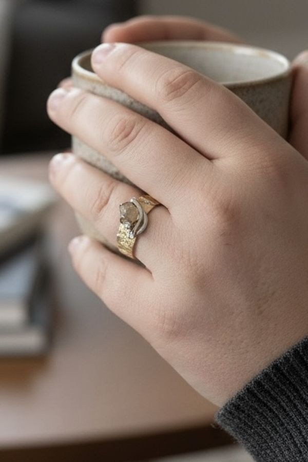 BAGUE DIAMANT BRUT 2ORS