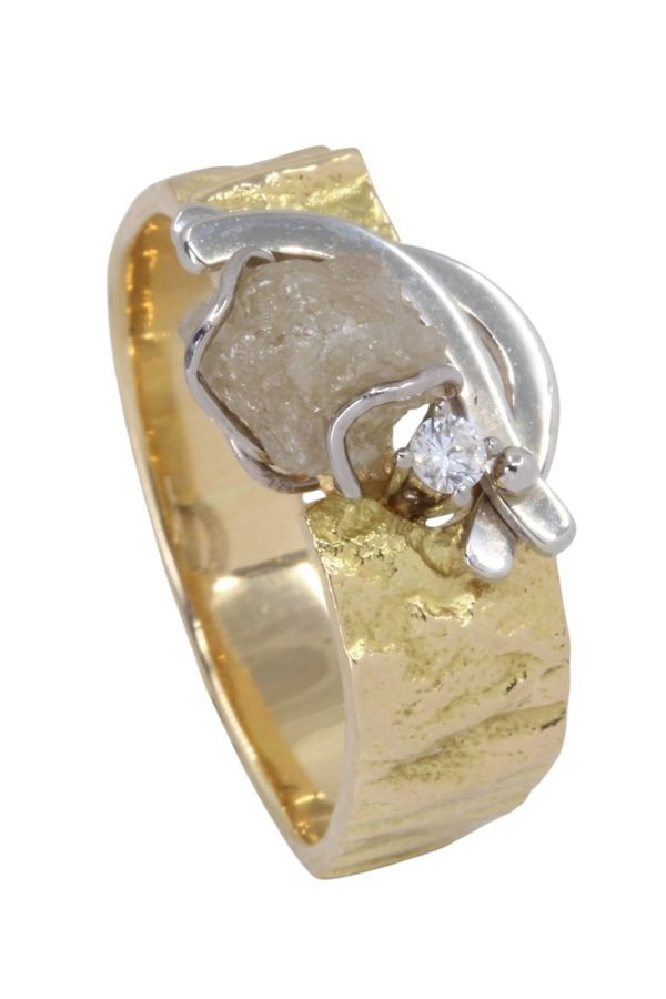 BAGUE DIAMANT BRUT 2ORS