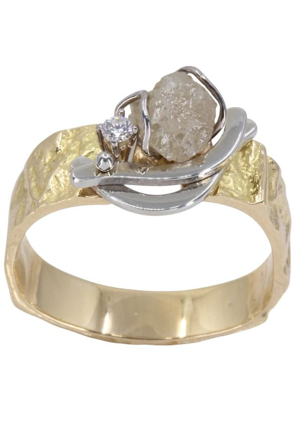 BAGUE DIAMANT BRUT 2ORS