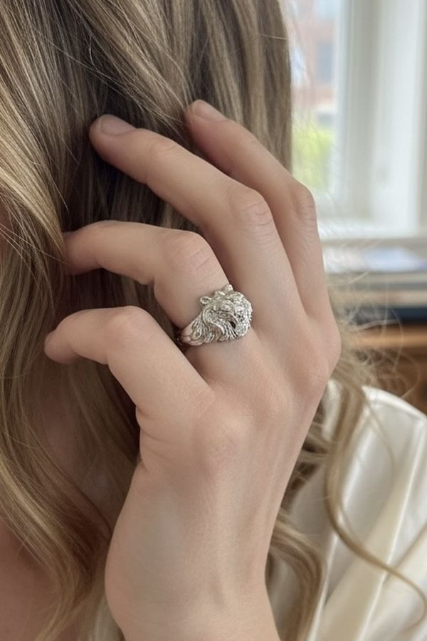 BAGUE TÊTE DE LION DIAMANT