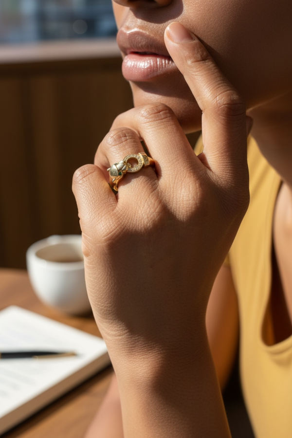 BAGUE PANTHÈRE ÉMERAUDES ET DIAMANTS