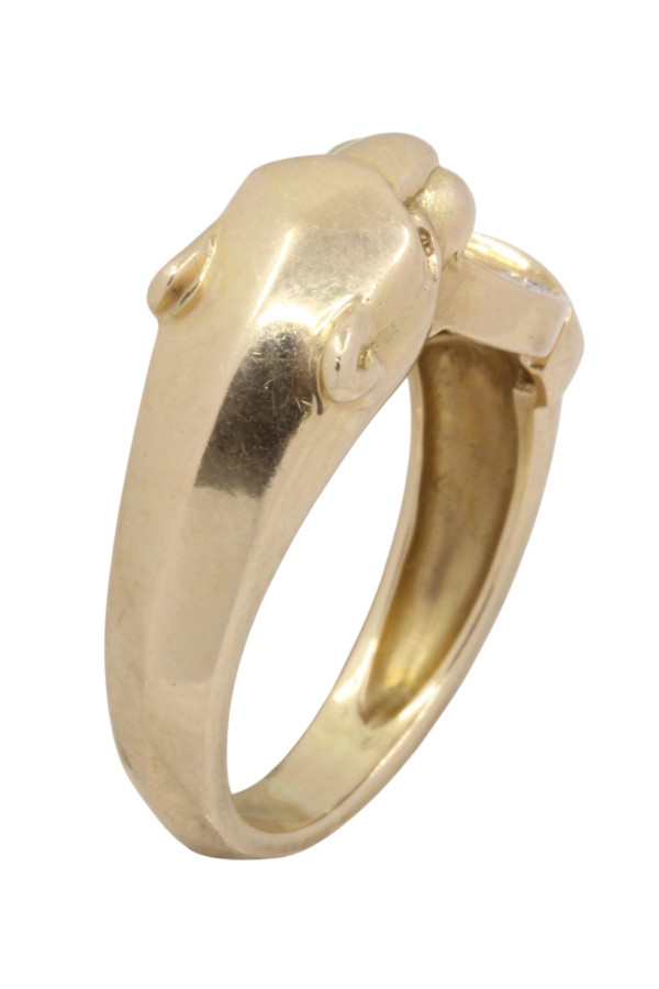 BAGUE PANTHÈRE ÉMERAUDES ET DIAMANTS