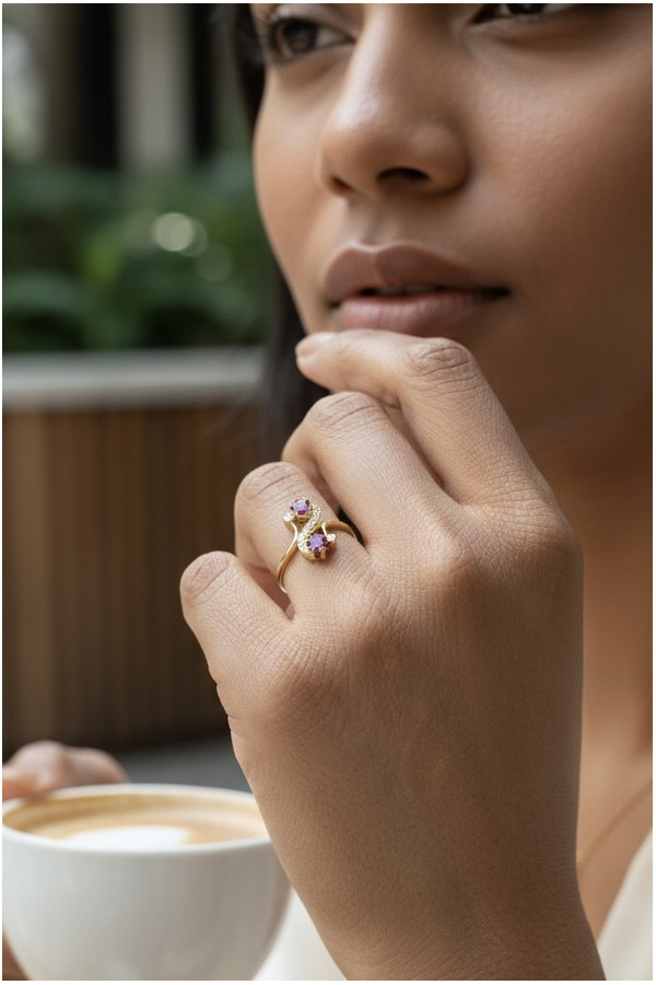 BAGUE TOI ET MOI RUBIS DIAMANTS