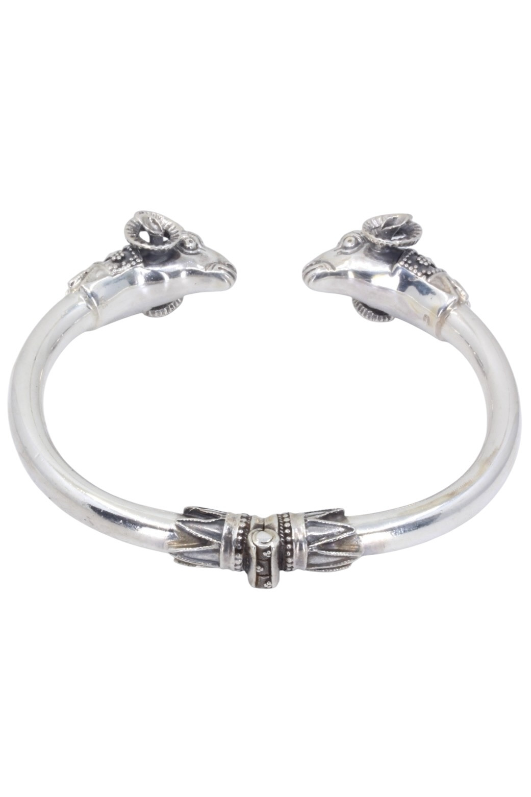 BRACELET TETE DE BOUC ARGENT