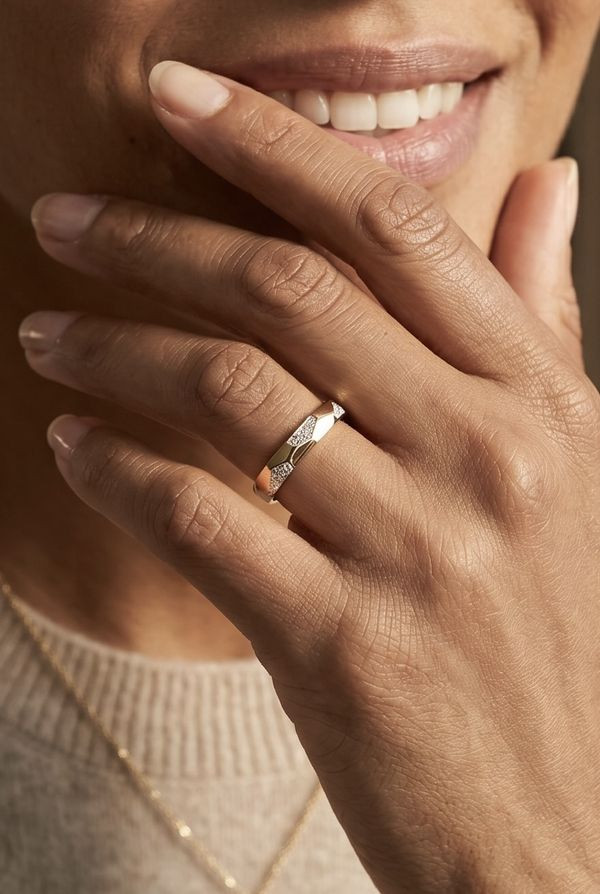 BAGUE DIAMANTS MODERNE