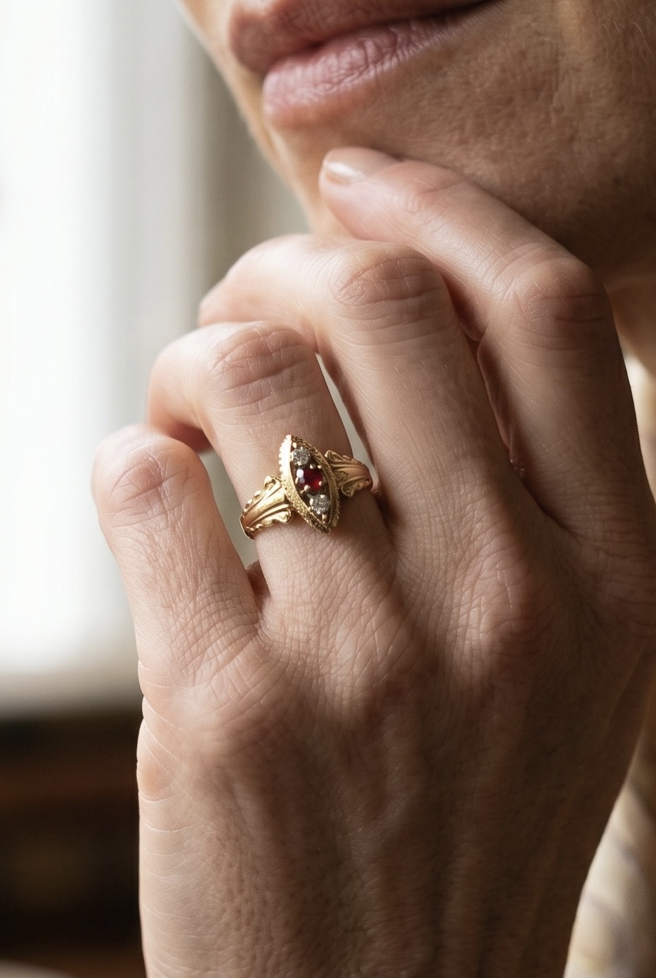 BAGUE MARQUISE NAPOLEON III
