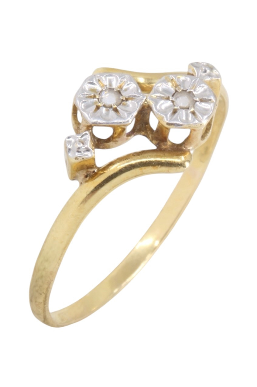 BAGUE DIAMANTS ART-NOUVEAU