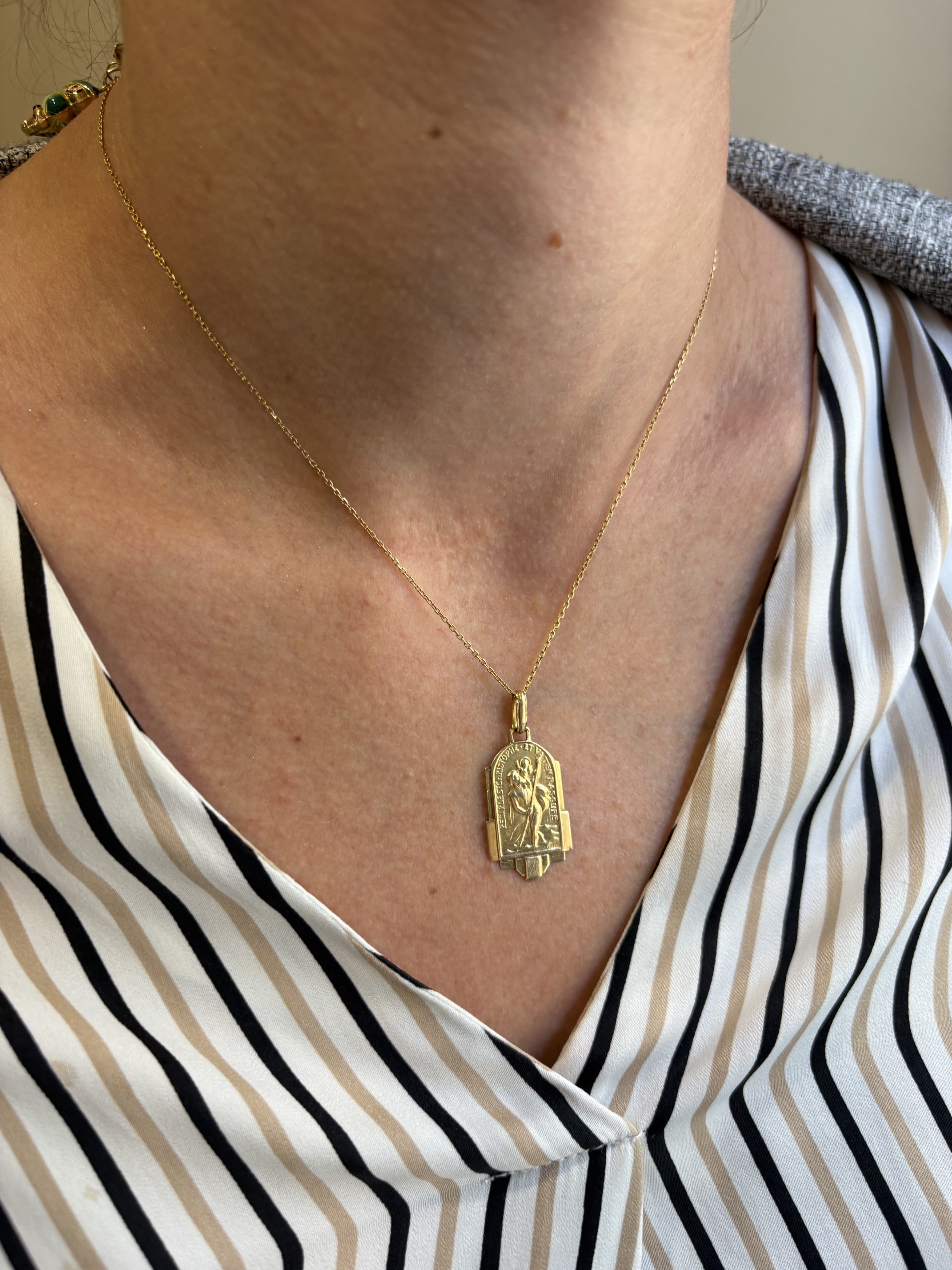 MÉDAILLE SAINT CHRISTOPHE ART DÉCO