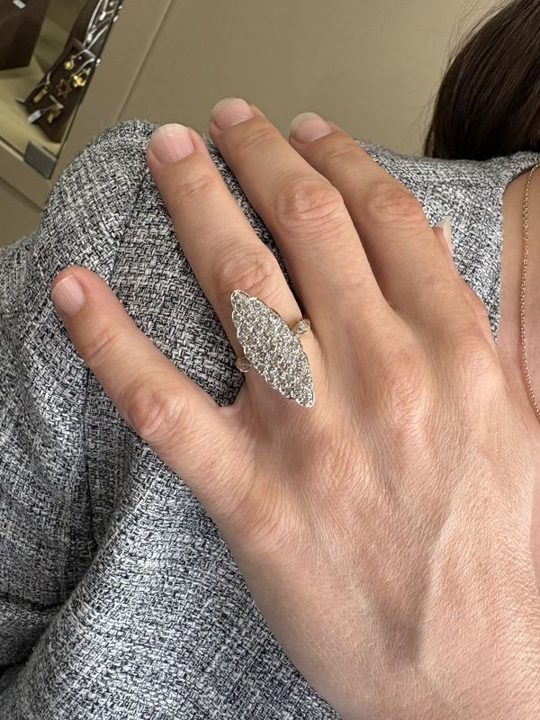 BAGUE MARQUISE 2ORS DIAMANTS