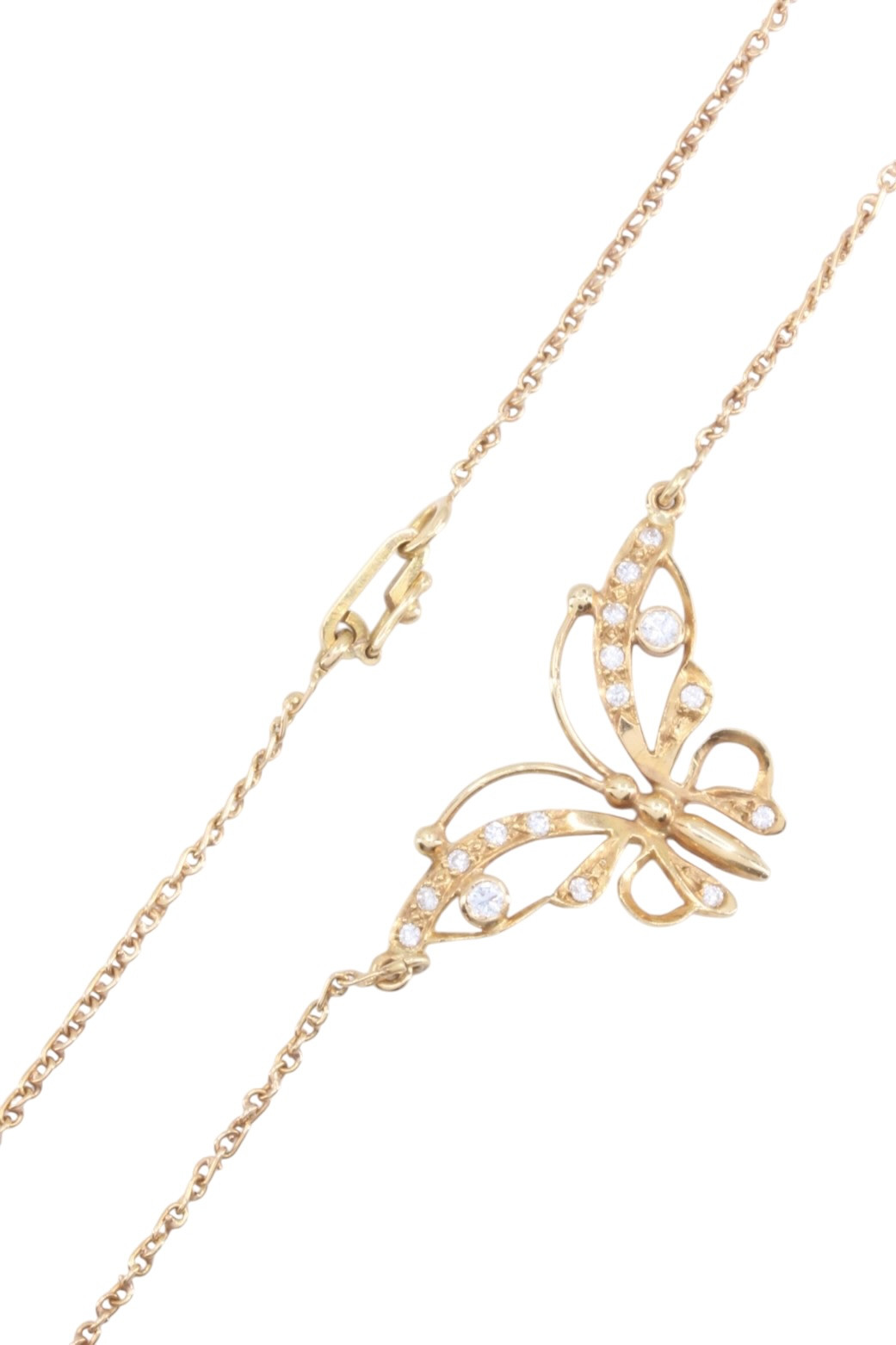 COLLIER CENTRE PAPILLON DIAMANTS