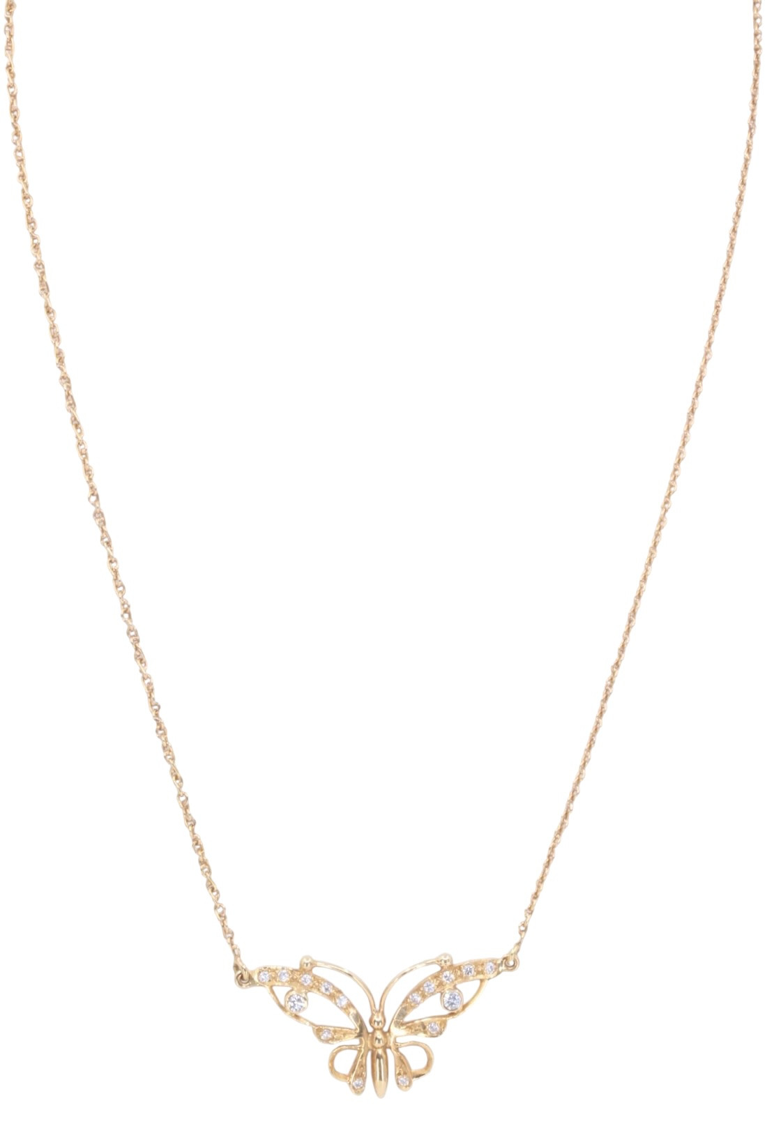 COLLIER CENTRE PAPILLON DIAMANTS