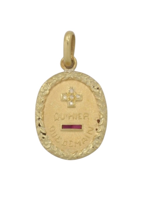 PENDENTIF MEDAILLE D'AMOUR A.AUGIS